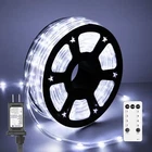 Soiarllt 50FT 360 Led Waterproof Rope Lights Outside With Remote, 8 Modes New. Price: $41.71.