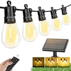 Brightever Solar Powered Outdoor String Lights With Remote, 27FT Waterproof Open. Price: $36.47.