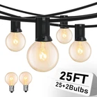 Romasaty 25FT String Lights G40 Edison Bulbs Clear Globe Outdoor Indoor Decorati New. Price: $51.71.