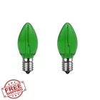 Venusop 2 Pack C7 Green Led Replacement Christmas Bulbs New. Price: $20.00.