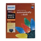Philips 50 Led Solar C6 Outdoor String Lights - Multi Color Dusk To Dawn New. Price: $25.19.