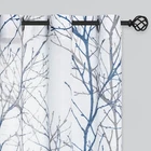 Fmfunctex Print Blue White Semi-sheer Curtain Panels For Bedroom 63 Grey Tree New. Price: $48.39.