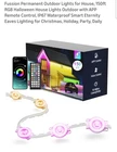 Fussion 150FT Permanent Outdoor Rgb Led Lights IP67 App/remote/voice Eave New. Price: $109.00.