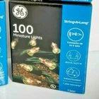 Ge 100 Count String-a-long Mini Clear Indoor/outdoor Lights ** 2 Sets New. Price: $7.50.