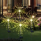 Solar Garden Firework Lights, 4 Pack, Waterproof, 120 Led, Outdoor, Warm White New. Price: $39.33.
