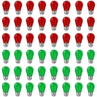 48 S14 E26 Led Christmas String Light Bulbs, Waterproof, Red/green, 1W New. Price: $53.98.