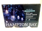 New Hampton Bay String Lights Commercial Grade 24FT Led Plug. Price: $18.69.