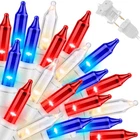 Lamphome 100 Count Red White And Blue Mini String Lights With New. Price: $19.62.