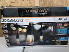 Enbrighten Led Cafe Indoor/outdoor String Lights 48FT 24 Bulbs 2200K Warm White Open. Price: $65.00.