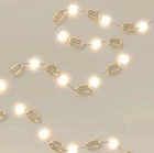 Kate Spade Pearl & Gold Oval Led 10' String Lights Indoor Outdoor 25 New. Price: $16.99.
