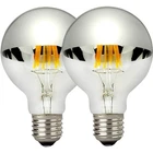 Half Chrome Light Bulbs,dimmable,led Edison Bulbs,silver Dipped Anti Glare Bu... New. Price: $32.19.
