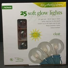 Clear Soft Glow Lights 25FT In/outdoor Noma Expressions Cool Touch 40MM Bulbs New. Price: $21.95.