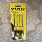 Stanley 4 Piece Pick Hook Set 82-115 Stainless Steel Yellow Black New. Price: $5.50.