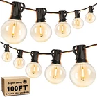 Brightever 100FT Led Outdoor String Lights Patio With 52 Shatterproof G40 Open. Price: $50.96.