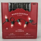 25CT Steady Red Clear String Lights Green Wire Wondershop Target C9 Xmas Holiday New. Price: $19.00.