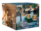 Feit 50" Led Cafe Light String, IP65 Waterproof, Warm White, Oem Box Open. Price: $25.99.