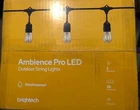 Brightech Ambience White Led 7 Light Outdoor Plug-in 24 Ft Weatherproof Euc Open. Price: $21.99.