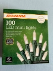 Sylvania 100 Led Mini Lights Warm White 24.75 Indoor/outdoor, Green Wire New. Price: $12.99.