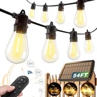 54FT Waterproof Solar String Lights With Remote - Dimmable Led Patio Decor New. Price: $83.99.