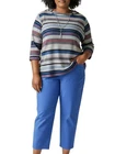 Alfred Dunner Set Capri Pants Size 12P Women/blouse With Silver Necklace Light New. Price: $25.00.