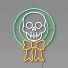 Led Wreath Faux Neon Sign Halloween Novelty Silhouette Lights Orange/white/green New. Price: $15.99.