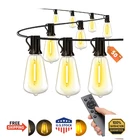 Vozuji Outdoor Patio String Lights: 50FT 15M Outside Waterproof - Remote New. Price: $44.91.