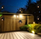 Northlight 10 Black Metal Caged Fisherman Lantern String Lights -9FT. Wire New. Price: $42.83.