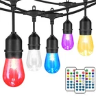 Mlambert 96FT Rgb Dimmable Outdoor Patio Cafe String Lights - 2X48FT Waterproof New. Price: $149.98.