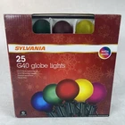 Sylvania 25 G40 Globe String Lights Satin Multi Green Wire New. Price: $24.99.