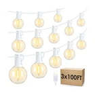 Mlambert 300FT(3X100FT) Led Outdoor String Lights Dimmable Waterproof G40 Glo... New. Price: $156.28.
