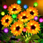Solar Garden LIGHTS-4 Pack Sunflowers With Multicolor Changing Swaying Fir New. Price: $72.99.