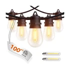 Addlon 100FT(2-PACK*50FT) Led Outdoor String Lights With 30 Edison Vintage Sh... New. Price: $78.97.