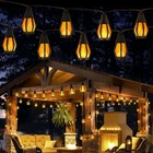 Jnaurb Solar String Lights For Outside, 21FT Patio With 10 Flickering Fla New. Price: $33.22.