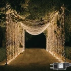 String Lights Curtain 600 Led 6M X 3M Outdoor With Plug Timer... Neu. Price: $70.54.