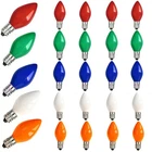 Oviejo 25 Pack C7 Replacement Christmas Light Bulbs, Vintage Multi-colored New. Price: $21.04.