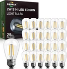 E26 Led Replacement Light Bulbs 2W S14 Clear Globe Edison 2700K Warm White New. Price: $50.39.