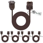 Kanayu 5 Pack 12FT Brown Indoor Prong Extension Cord Electric Extender New. Price: $41.39.
