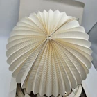 10 Vtg German Round Paper Candle Accordion Lantern Hanging White Party Holiday Used. Price: $75.00.