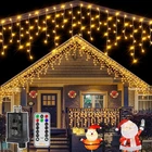 Icicle Lights For Outside 486LED 40FT, Warm White Christmas With Remote 8M New. Price: $49.99.