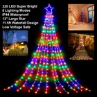 320 Led Star Waterfall Christmas Tree Lights 8 Modes Indoor/outdoor Decor New. Price: $29.45.