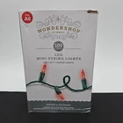Wondershop 100 Led Mini String Lights Red Bulb Green Wire Christmas Xmas Party New. Price: $14.99.