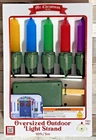 New Mr Christmas 10 Ft Oversized Outdoor Light Strand W/ Jumbo Bulbs. Price: $54.95.