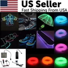 Neon Led Light Glow El Wire String Strip Rope Tube Decor Car Party + Controller New. Price: $7.55.