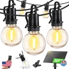 Zjojo Solar Outdoor String Lights Waterproof, 50FT G40 Globe Patio New. Price: $79.81.