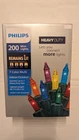 Philips 200 Mini Lights Heavy Duty Multi-color Green Wire New. Price: $28.00.