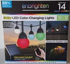 Enbrighten Usb-powered Solar Color Changing Outdoor String Lights, 12FT, Bulb New. Price: $42.00.