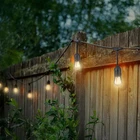 Hampton Bay 24-LIGHT 48 Ft. Plug-in Filament Led S14 Edison Bulb String-light New. Price: $33.00.