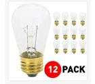(12 Pack) 11S14/CL Specialty Accent Sign Bulb Watt Medium E26 Base New. Price: $19.99.