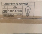 Feit Electric 11S14-130 Clear Light Bulbs 11W 130V, 36 Count Pack New. Price: $17.24.