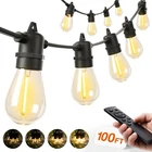 Addlon 100FT Led Outdoor String Lights, Remote Dimmable Patio With Tim... New. Price: $55.27.